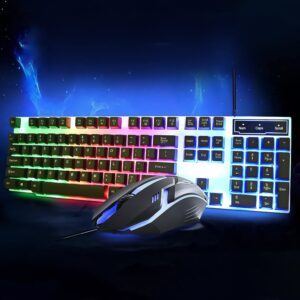 104 Key Colorful Lighting Keyboard Mouse Set (2 Pc Set) 104 Key Colorful Lighting Keyboard Mouse Set (2 Pc Set)