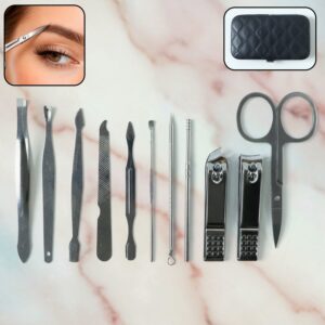 11 in 1 Stainless Steel Personal Grooming Manicure Pedicure Care Kit 11 in 1 Stainless Steel Personal Grooming Manicure Pedicure Care Kit