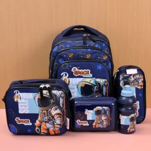5 in 1 School Bag Set Includes Lunch Bag 14 Inch Bag  1 Set Mix