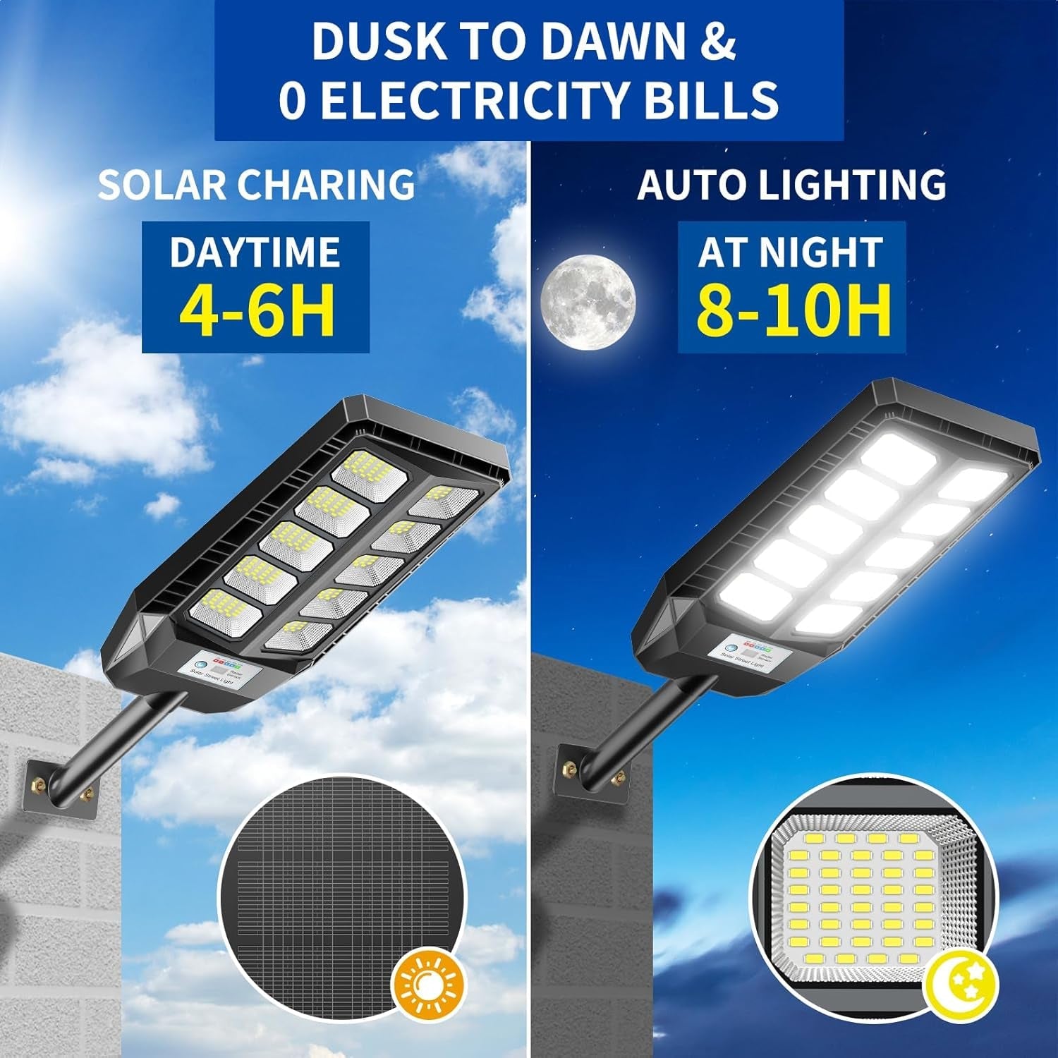 High-Powered Solar LED Street Light with Motion Sensor & Remote Control - Image 5