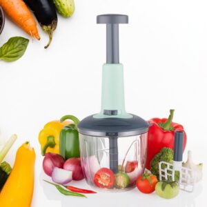 1100 ml 2 in 1 Push Up Chopper with 6 Sharp Blades Vegetable and Fruit Cutter 1100 ml 2 in 1 Push Up Chopper with 6 Sharp Blades Vegetable and Fruit Cutter