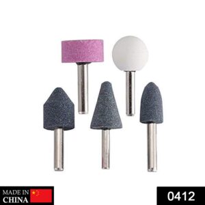 -5 Pcs Shank Abrasive Mounted Stone (Multicolour) -5 Pcs Shank Abrasive Mounted Stone (Multicolour)