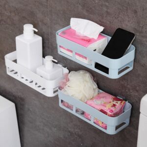 ABS Plastic Shower Corner Caddy Shelf with Wall-Mounted Suction Cup