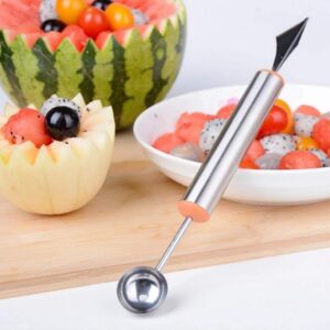 Multifunctional 2 1 Melon Baller – Stainless Steel Dig Scoop Fruit Carving Knife Multifunctional 2 1 Melon Baller – Stainless Steel Dig Scoop Fruit Carving Knife