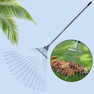 115-152 CM Rake for Gardening, Stainless Steel Telescopic Garden Rake for Quick Clean Up of Lawn and Yard, Adjustable Rake Claws Spacing Garden Broom with Long Handle for Clean Leaves (MOQ :- 12 pc) 115-152 CM Rake for Gardening, Stainless Steel Telescopic Garden Rake for Quick Clean Up of Lawn and Yard, Adjustable Rake Claws Spacing Garden Broom with Long Handle for Clean Leaves (MOQ :- 12 pc)