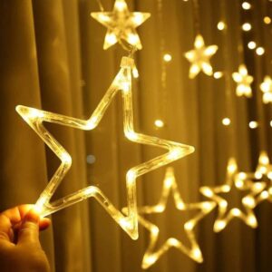 12 Stars Curtain String Lights, Window Curtain Lights 12 Stars Curtain String Lights, Window Curtain Lights