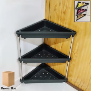3-Layer Multipurpose Plastic Corner Storage Rack