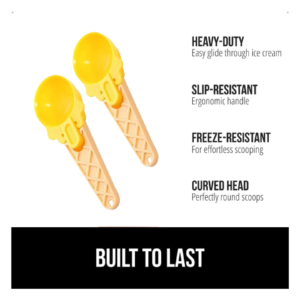 2-Piece Plastic Ice Cream & Watermelon Scooper with Trigger Dipper