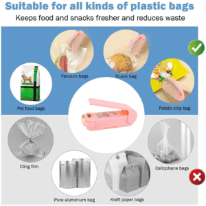 Mini Plastic Bag Sealer – Portable Heat Sealing Machine (Battery Operated / 1 Pc) Mini Plastic Bag Sealer – Portable Heat Sealing Machine (Battery Operated / 1 Pc)