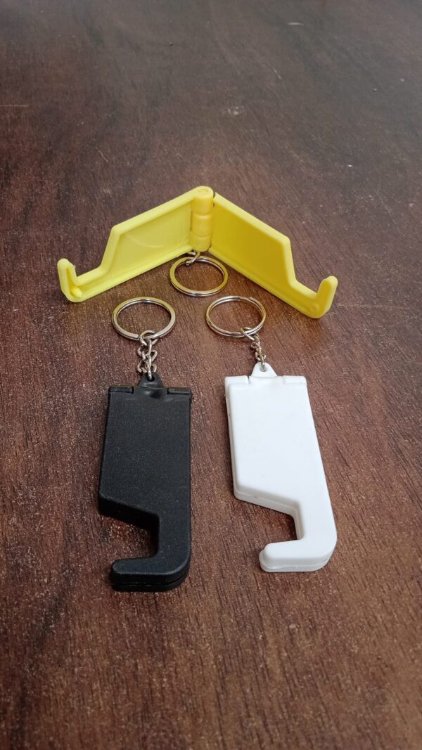 Plastic Keychain with Mobile Stand