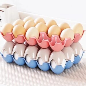 15 Cavity Plastic Egg Tray Egg Trays for Storage with 15 Eggs Holder (4 Pc Set) 15 Cavity Plastic Egg Tray Egg Trays for Storage with 15 Eggs Holder (4 Pc Set)