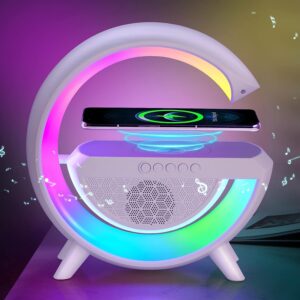 3-in-1 Multi-Function LED Night Lamp with Bluetooth Speaker, Wireless Charging, for Bedroom for Music, Party and Mood Lighting – Perfect Gift for All Occasions  blootuth speaker (Media Player)