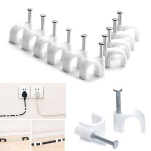 100 Pc 6MM Cable Clips for Securing Wires on Walls 100 Pc 6MM Cable Clips for Securing Wires on Walls