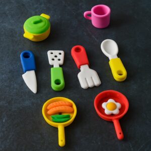 Fancy & Stylish Mini Erasers for Kids (8 Pc Set) – Fun Designs, Party Favors