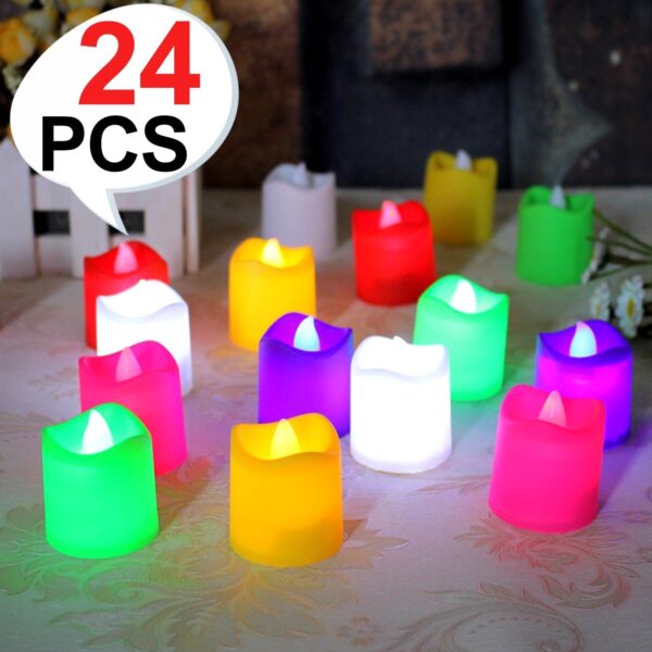 Festival Decorative – LED Tealight Candles, Diwali (Multi Color)
