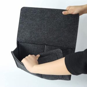 Flat Bedside Caddy, Bed Side Pocket Storage Organizer Bag with 5 Pockets (1 Pc) Flat Bedside Caddy, Bed Side Pocket Storage Organizer Bag with 5 Pockets (1 Pc)
