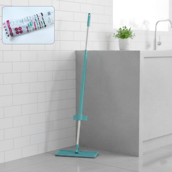 Flat Floor Cleaning Mop with Long Handle (1 Pc) Flat Floor Cleaning Mop with Long Handle (1 Pc)