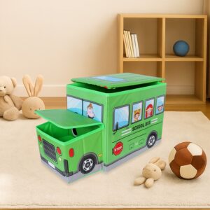 Foldable Bus Shape Toy Box Storage with Lid for Storage of Toys Basket Useful as Toy Organizer mountable Racks Surface Multipurpose Basket for Kids Wardrobe Cabinet Wood with Cloth Cover For Home Decor Books, Game, Baby Cloth (Mix Color & Design ) Foldable Bus Shape Toy Box Storage with Lid for Storage of Toys Basket Useful as Toy Organizer mountable Racks Surface Multipurpose Basket for Kids Wardrobe Cabinet Wood with Cloth Cover For Home Decor Books, Game, Baby Cloth (Mix Color & Design )