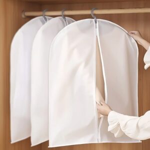 Foldable Non Woven Suit Cover (80×56 CM / 1 Pc / White Side Chain Suit Cover) Foldable Non Woven Suit Cover (80×56 CM / 1 Pc / White Side Chain Suit Cover)