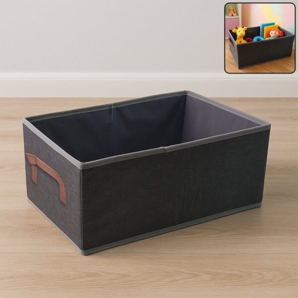 Foldable Rectangular Storage Box with Handle (46×28 cm / 1 Pc)