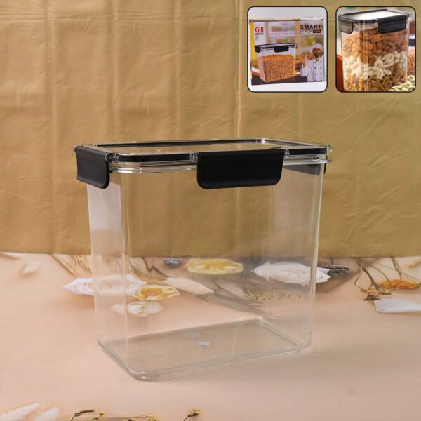 Food Storage Container Airtight Plastic Container with Easy Snap Lids (2500ml / 1 Pc) Food Storage Container Airtight Plastic Container with Easy Snap Lids (2500ml / 1 Pc)