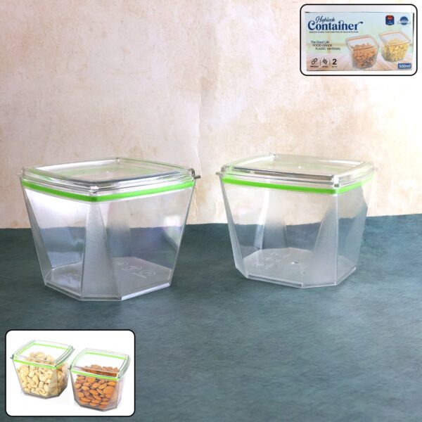 Food Storage Container Set with Leak-Proof Lid (500 ML / 2 Pc) Food Storage Container Set with Leak-Proof Lid (500 ML / 2 Pc)