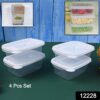 Food Storage Containers-Microwave (4 Pc/400ml) Food Storage Containers-Microwave (4 Pc/400ml)
