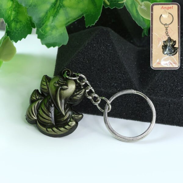 Ganesh Face Antique Black Metal Keychain (1 Pc) Ganesh Face Antique Black Metal Keychain (1 Pc)