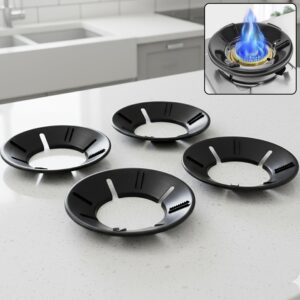 Gas Stove Flame Protector Ring (25 x 25 cm, 4 Pc) Gas Stove Flame Protector Ring (25 x 25 cm, 4 Pc)