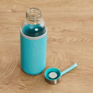 Glass Water Bottle (500 ml) With Cover Glass Water Bottle (500 ml) With Cover