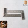 Heavy-Duty Metal Try Square Ruler Set (2 Pc)