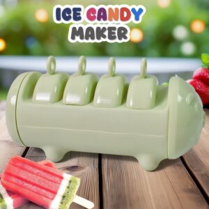 Plastic Ice Candy Maker 4 Compartment / Grid Kulfi Candy (1 Pc) Plastic Ice Candy Maker 4 Compartment / Grid Kulfi Candy (1 Pc)