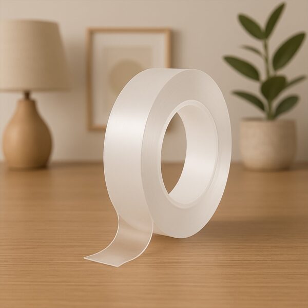 Sticky Double Sided Tape Washable Adhesive Tape Reusable (8.5×3 Cm / 1 Pc)