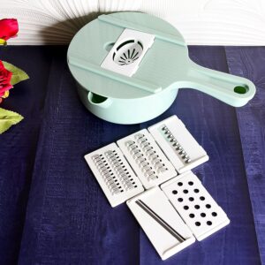 Vegetable Choppers with Drain Basket | 6 in 1 Vegetable Slicer Blades (1 Set) Vegetable Choppers with Drain Basket | 6 in 1 Vegetable Slicer Blades (1 Set)