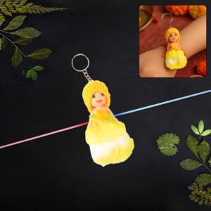2-in-1 Kids Doll Bracelet Keychain – Stylish Soft Toy Bracelet & Bag Charm