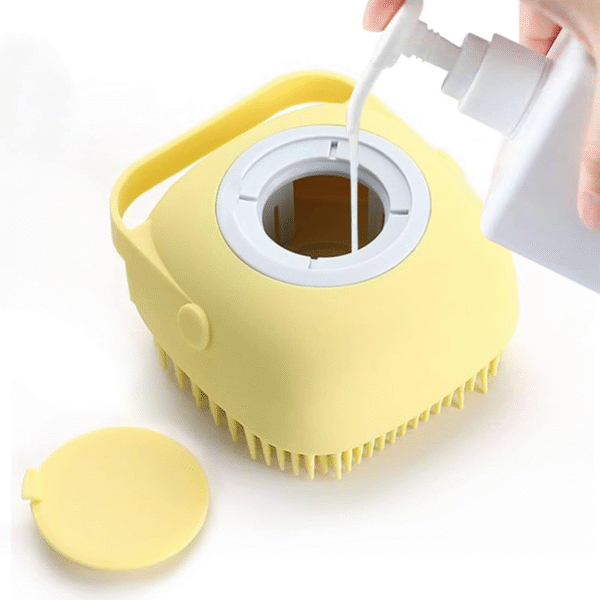 SILICONE MASSAGE BATH BODY BRUSH WITH SHAMPOO DISPENSER, SCRUBBER SILICONE MASSAGE BATH BODY BRUSH WITH SHAMPOO DISPENSER, SCRUBBER