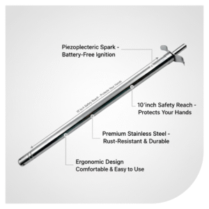 Stainless Steel Gas Lighter – Long Spark Kitchen Stoves & Restaurants (31 Cm / 1 Pc)
