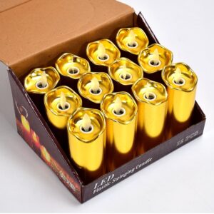 Big Swinging Candle 12pcs For Wedding Decoration And Birthday Party, Diwali