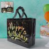 Birthday Gift Bag with Gold Shiny Stars, Reusable Party Gift Bags (1 Pc) Birthday Gift Bag with Gold Shiny Stars, Reusable Party Gift Bags (1 Pc)