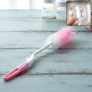 Bottle & Nipple Cleaning Brush with 360° Rotary Handle (1 Pc)