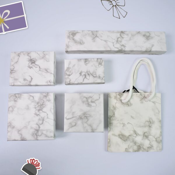 Cardboard Jewelry Boxes Gift Case Small Paper Jewelry Gift (7 Pcs Set / Mix Size)