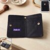 Compact Snap Button Card Holder Wallet (1 Pc)