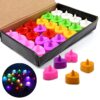 Heart Shape Battery Operated Tea Light LED Candles, Decoration Diwali (24 Pc Set)