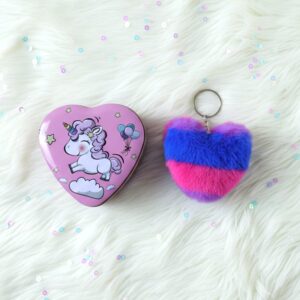 Heart Shape Gift Box & Plush Keychain (2 Pc) Heart Shape Gift Box & Plush Keychain (2 Pc)