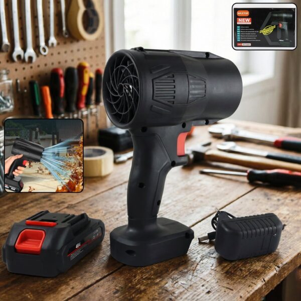 High-Power Cordless Leaf Blower Fan with Rechargeable Battery (1 Pc) High-Power Cordless Leaf Blower Fan with Rechargeable Battery (1 Pc)