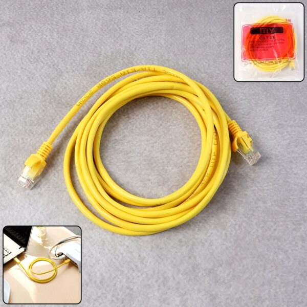 High-Speed CAT 5E Ethernet LAN Network Cable (3 Meter) High-Speed CAT 5E Ethernet LAN Network Cable (3 Meter)