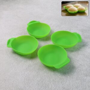 Idli Maker Cups Food-Grade Silicone Non-Stick Idli/ Dhokla/ Egg Poacher (4 Pcs) Idli Maker Cups Food-Grade Silicone Non-Stick Idli/ Dhokla/ Egg Poacher (4 Pcs)