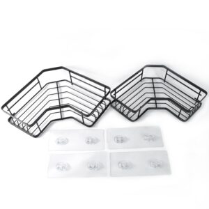 Iron Coating Self-Adhesive Corner Shelf Organizer (2 Pc) Iron Coating Self-Adhesive Corner Shelf Organizer (2 Pc)