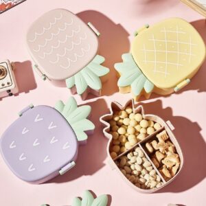Kids Lunch Box Cute Pineapple Shaped Bento Box with Fork Spoon Office Lunch Box (1 Pc ) Kids Lunch Box Cute Pineapple Shaped Bento Box with Fork Spoon Office Lunch Box (1 Pc )