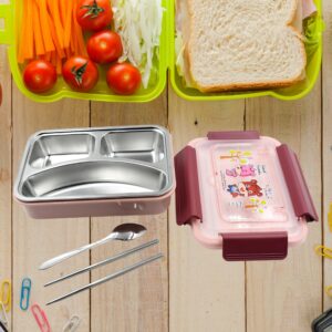 Kids Lunch Box with Steel Spoon & Chopsticks – Food-Safe & Durable Kids Lunch Box with Steel Spoon & Chopsticks – Food-Safe & Durable